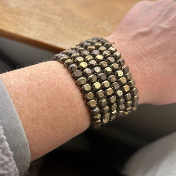 Bronze Tone Stretch Bracelet - Picture 5 of 9